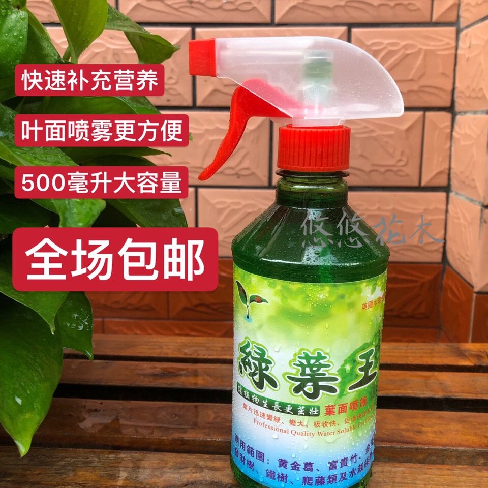 植物绿叶王喷雾通用营养液绿箩发财树金钱树君子兰水培绿植肥料图片