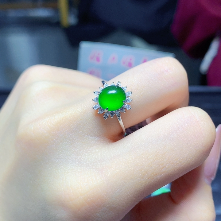 天然A货翡翠国标S925银