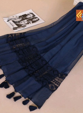 Thickened women lace scarf cotton linen shawl BS529 棉麻披肩