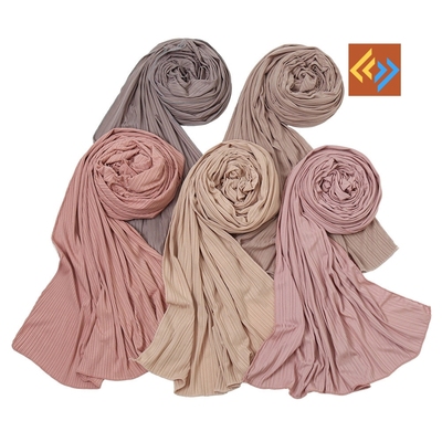 长款透气棉质女单色围巾 women monochrome ribbed scarf围巾头巾