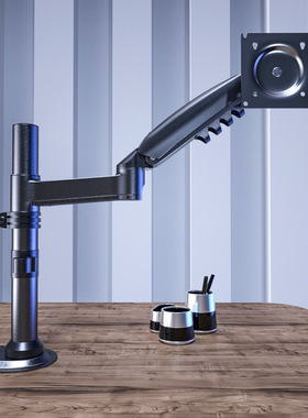 NB倒挂显示器升降支架立柱旋转H100收纳增高架子双屏H180上下叠屏