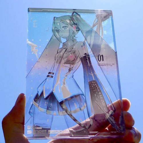 透明初音未来同人谷周边未来自制高透亚克力砖高颜值桌面装饰摆件