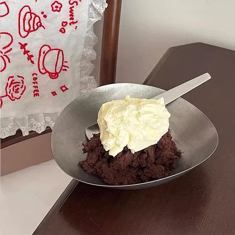 不锈钢沙拉碗创意餐具ins风早餐酸奶碗水果甜品碗轻食薯条小吃盘