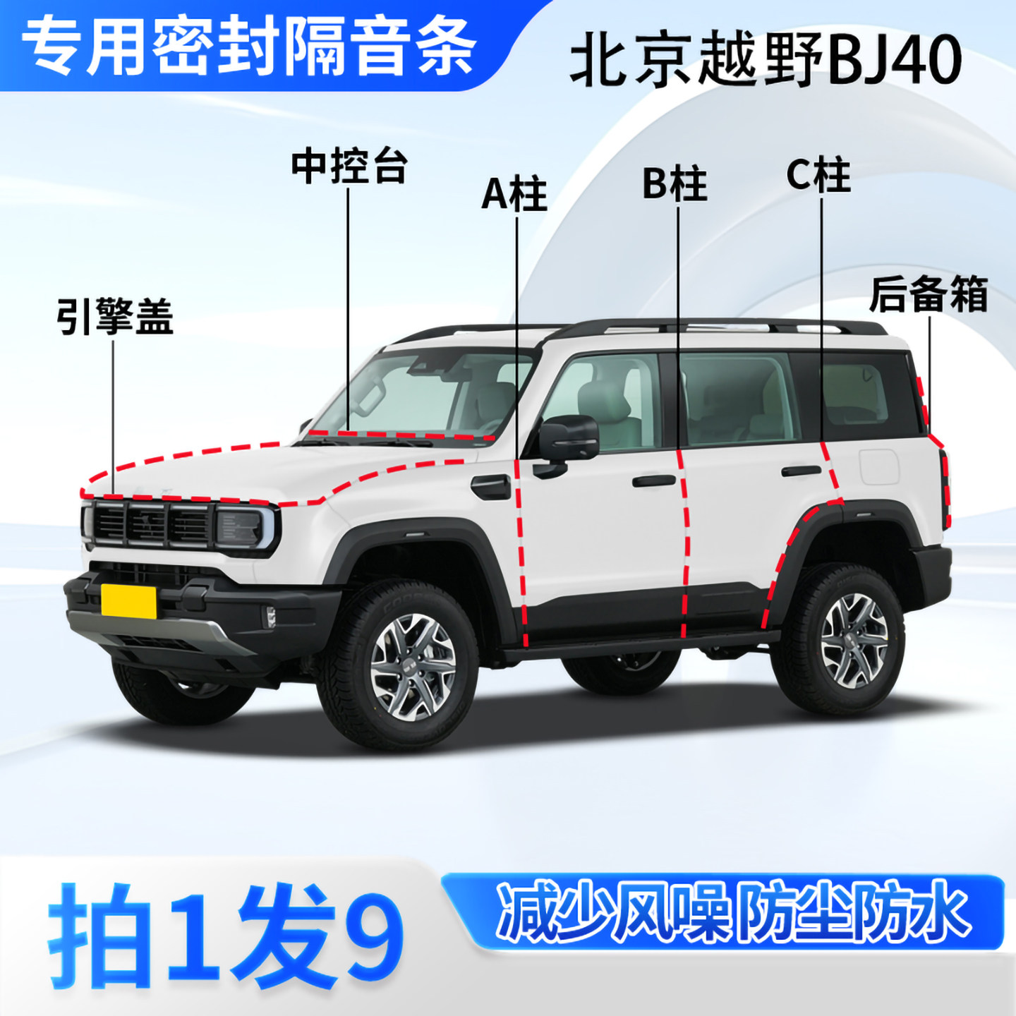 北京越野BJ40汽车密封条隔音防尘