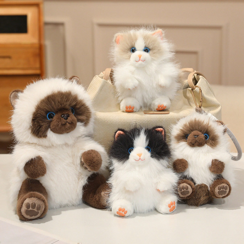 会叫的猫毛绒玩具坐姿公仔三色布偶猫暹罗猫玩偶挂件儿童书包挂饰,模玩/动漫/周边/娃圈三坑/桌游,动漫毛绒/抱枕/坐垫,淘宝优惠券,粉丝福利购,淘宝优惠卷