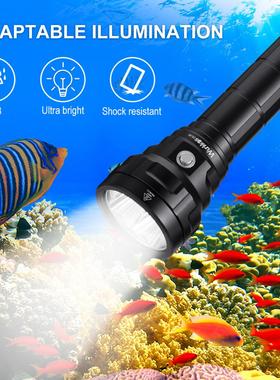Sofirn索菲恩DL40强光潜水手电筒LH351D*4防水赶海4800LM高显色