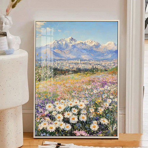 莫奈风治愈朦胧山城钻石画十字绣