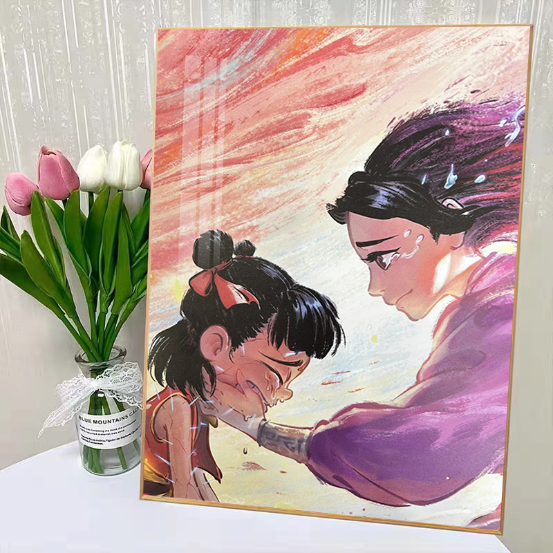 哪吒殷夫人动漫人物钻石画十字绣