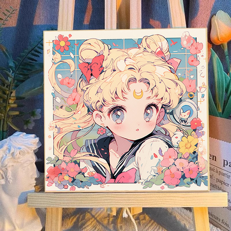 数字油画diy油彩画儿童解压卡通手工丙烯填充装饰画客厅打发时间图片