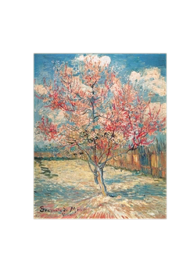 梵高白桃树世界名画钻石画满钻