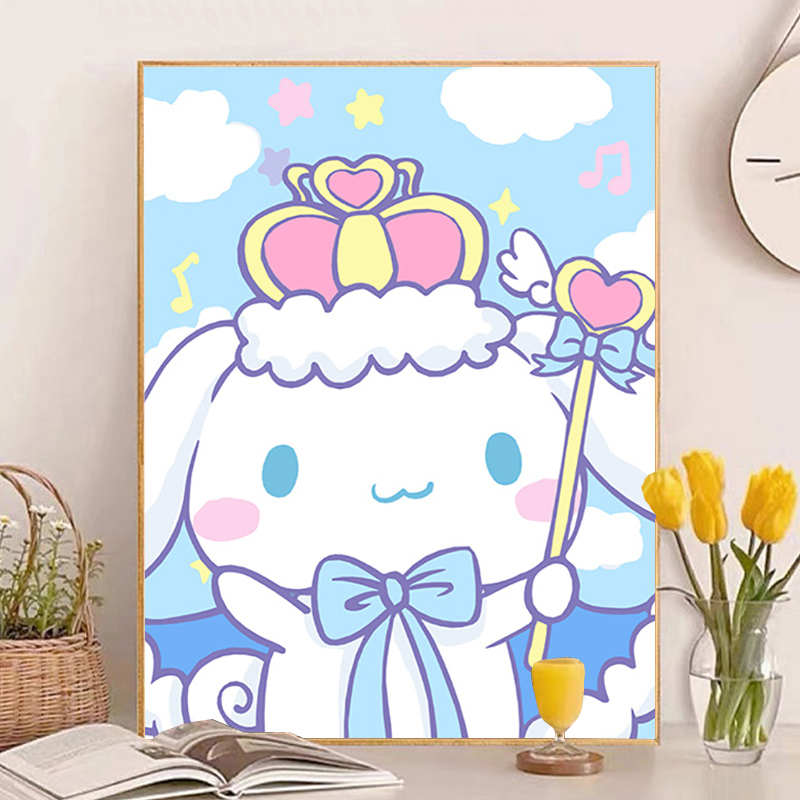 卡通数字油画手工diy丙烯填色涂鸦油彩画治愈解压礼物装饰画卧室图片