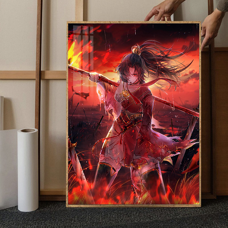 王者荣耀云樱钻石画2025新款手工diy十字绣刺绣带框满钻装饰画