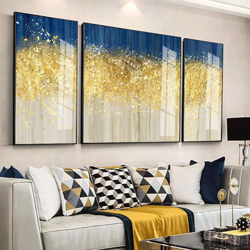 钻石画满钻简约现代简奢三联画贴钻十字绣2025新款大幅客厅砖石绣