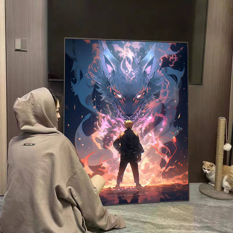 火影忍者九尾狐diy钻石画手工十字绣刺绣高级感客厅卡通动漫画5d