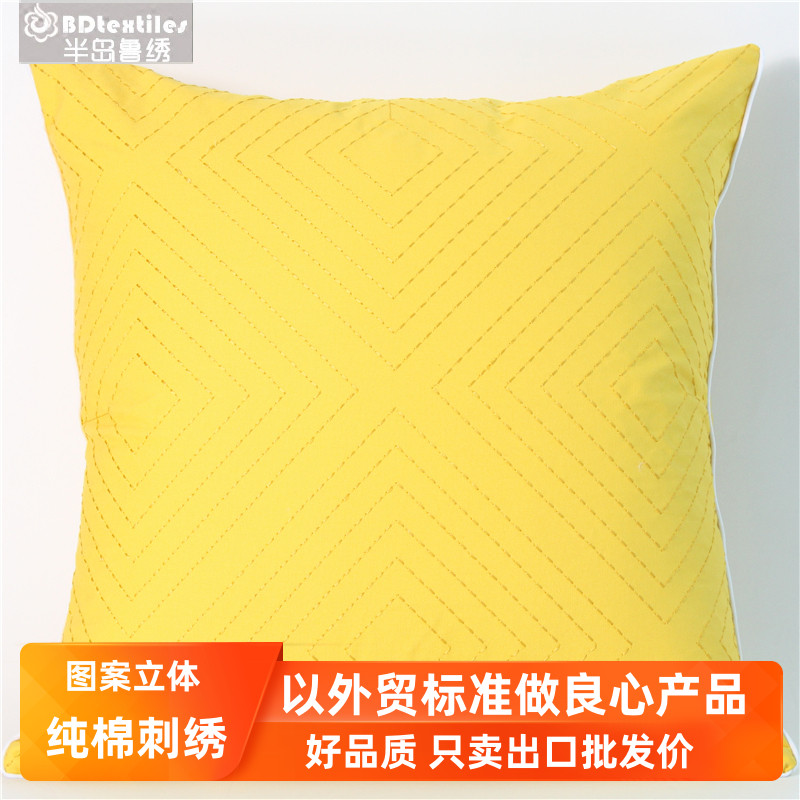 美式奢华纯棉北欧风沙发抱枕刺绣图片