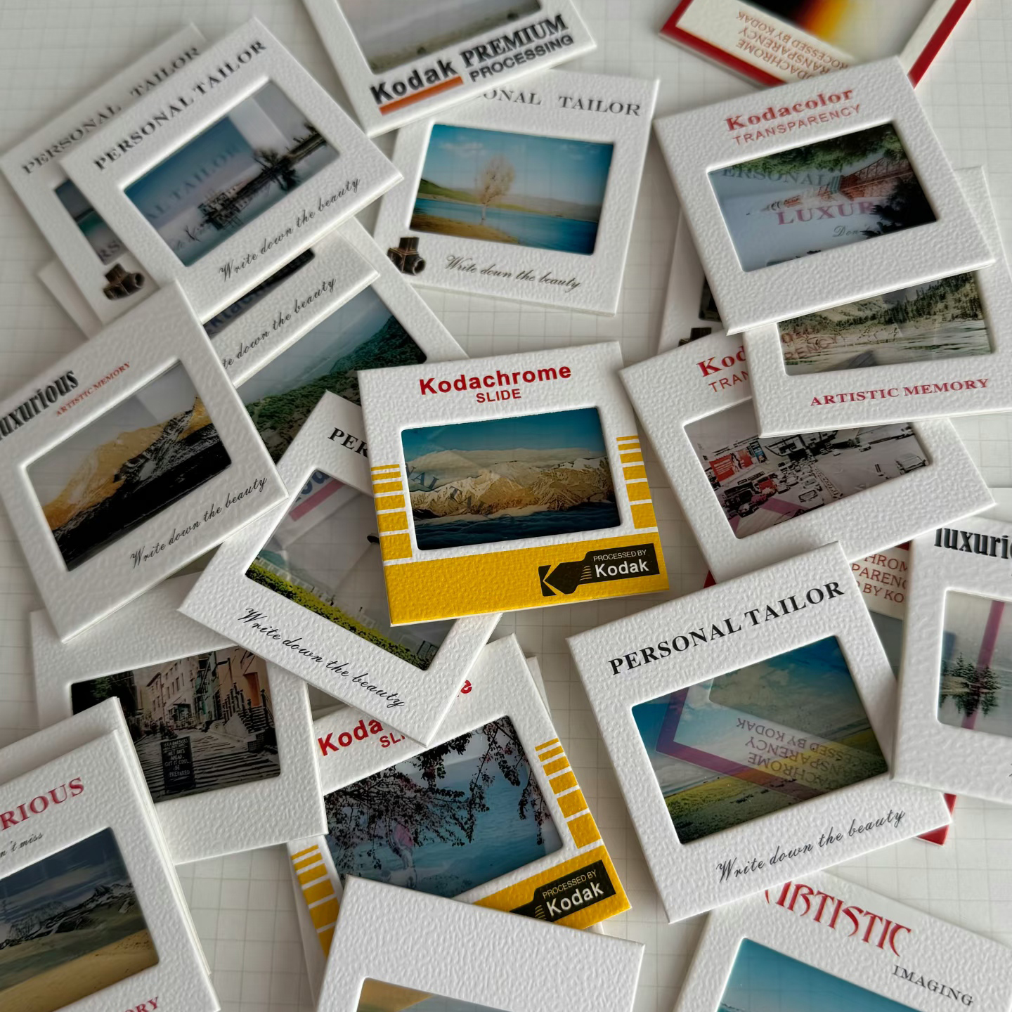 透明反转胶片定制拍立得明信片diy明星动漫周边pvc小卡自印冲洗