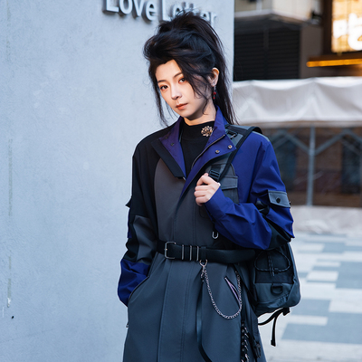 【紫溟】国风冲锋衣黑紫色