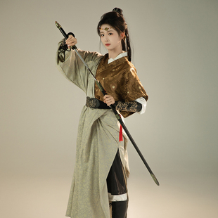 原创汉服春夏季 等云来 正品 唐圆领袍复原款 男女唐半臂 江城子