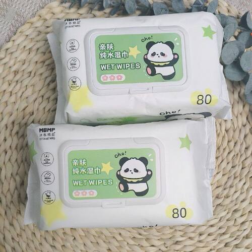 沐本小熊猫口手口加大加厚湿巾