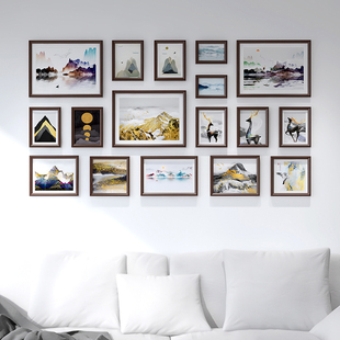 洗照片做房间客厅照片墙相框墙组合挂墙免打孔背景墙装 饰创意个性