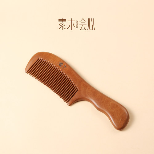 素木维莎老桃木梳子圆滑梳齿