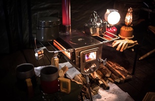 winnerwell三脚双侧窗M码不锈钢柴火炉、户外露营柴火炉