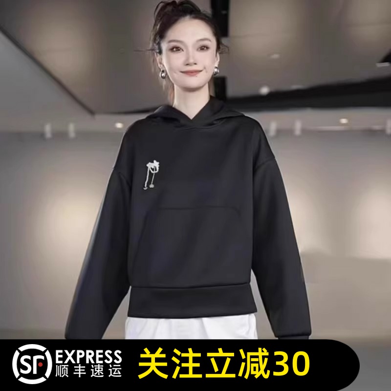 哥弟清仓官方2025春秋新款时尚连帽休闲宽松长袖卫衣女530046