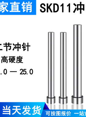 SKD11模具冲针1-10冲头T冲进口超硬SKH51不锈钢冲孔冲针顶针定做