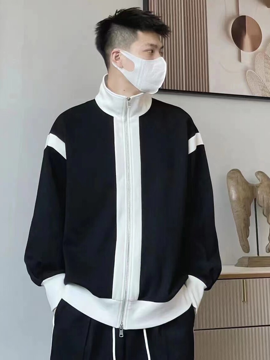 캐주얼 정장 남성 가을 겨울 신작 트렌드 컬러 매칭 루즈 자켓 스트레이트 팬츠 학생 스포츠 투피스 세트