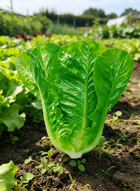 罗马生菜种子 东北蘸酱蔬菜籽纤维少鲜嫩脆圆叶直立型绿色孔雀菜