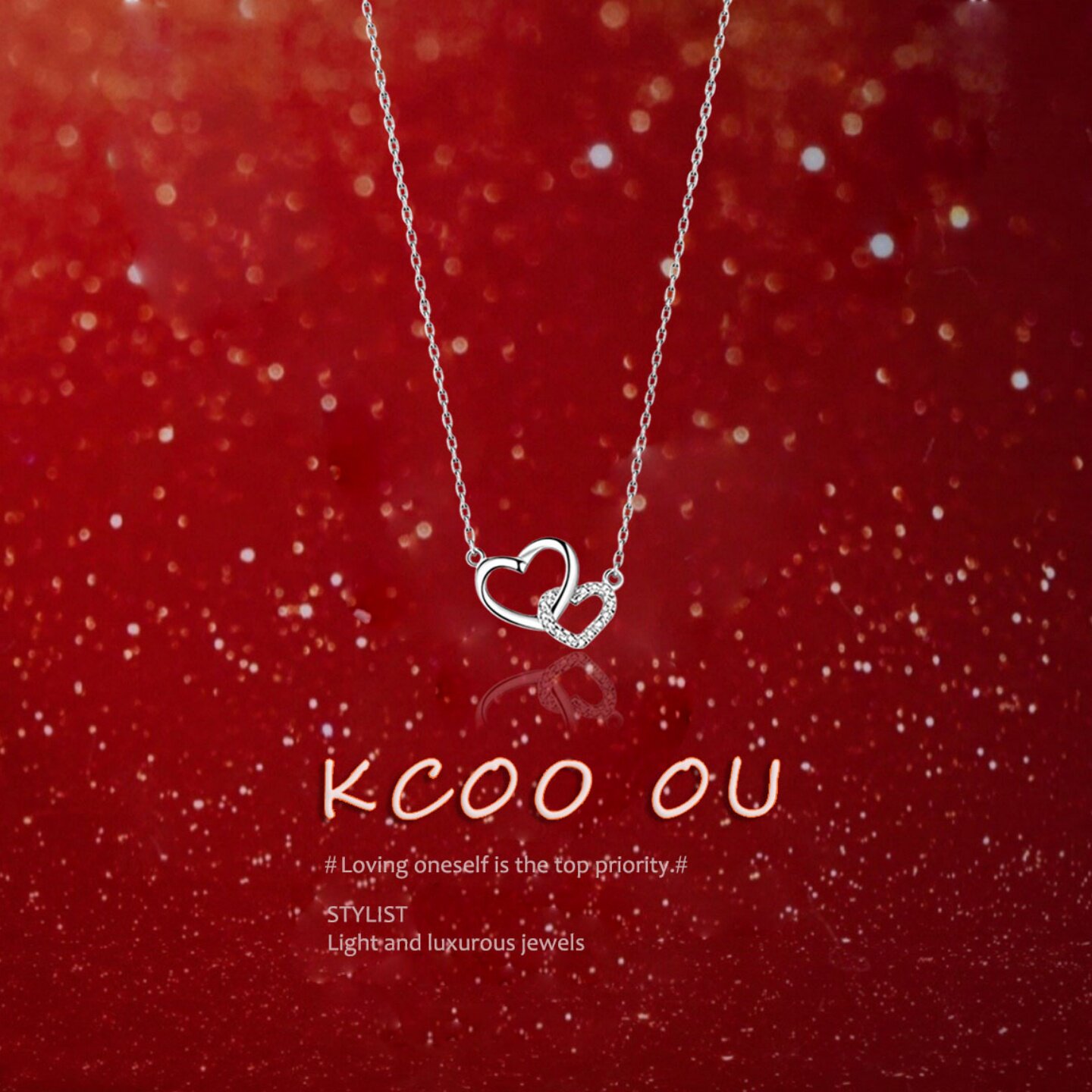kcooou原创「心心相扣」项链图片