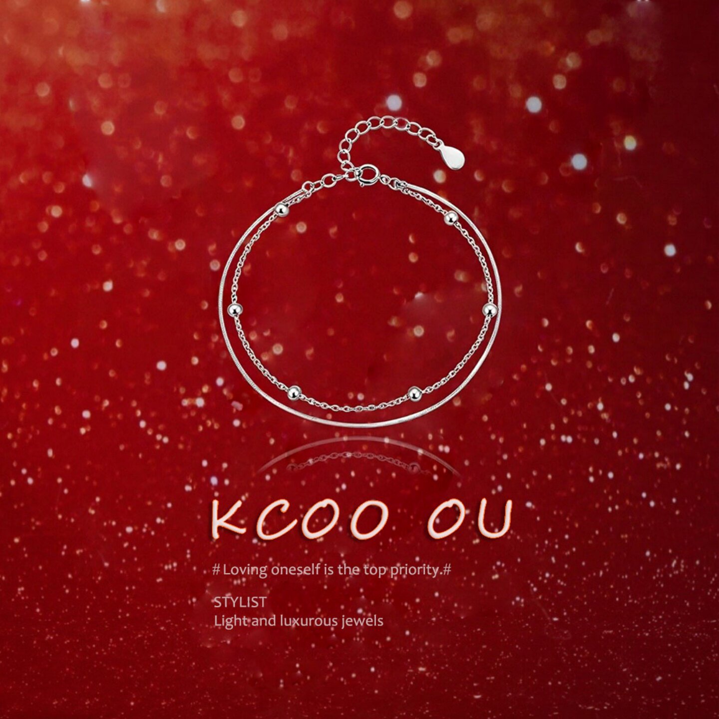 kcooou原创「小银珠」双层手链图片