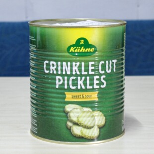 德国进口冠利俄式酸青瓜片3.285kg波浪形酸黄瓜片西餐汉堡商用