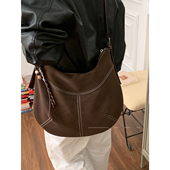 废土风大容量腋下包包女2025新款 潮时尚 复古马鞍包百搭斜挎包