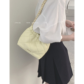 小众质感腋下包包女2023新款 潮韩国水桶包小香风菱格链条包斜挎包