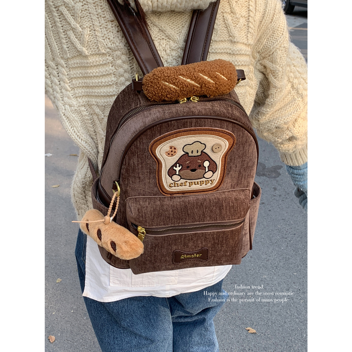 可爱双肩包包女式2025新款学院风百搭大容量通勤背包中小学生书包