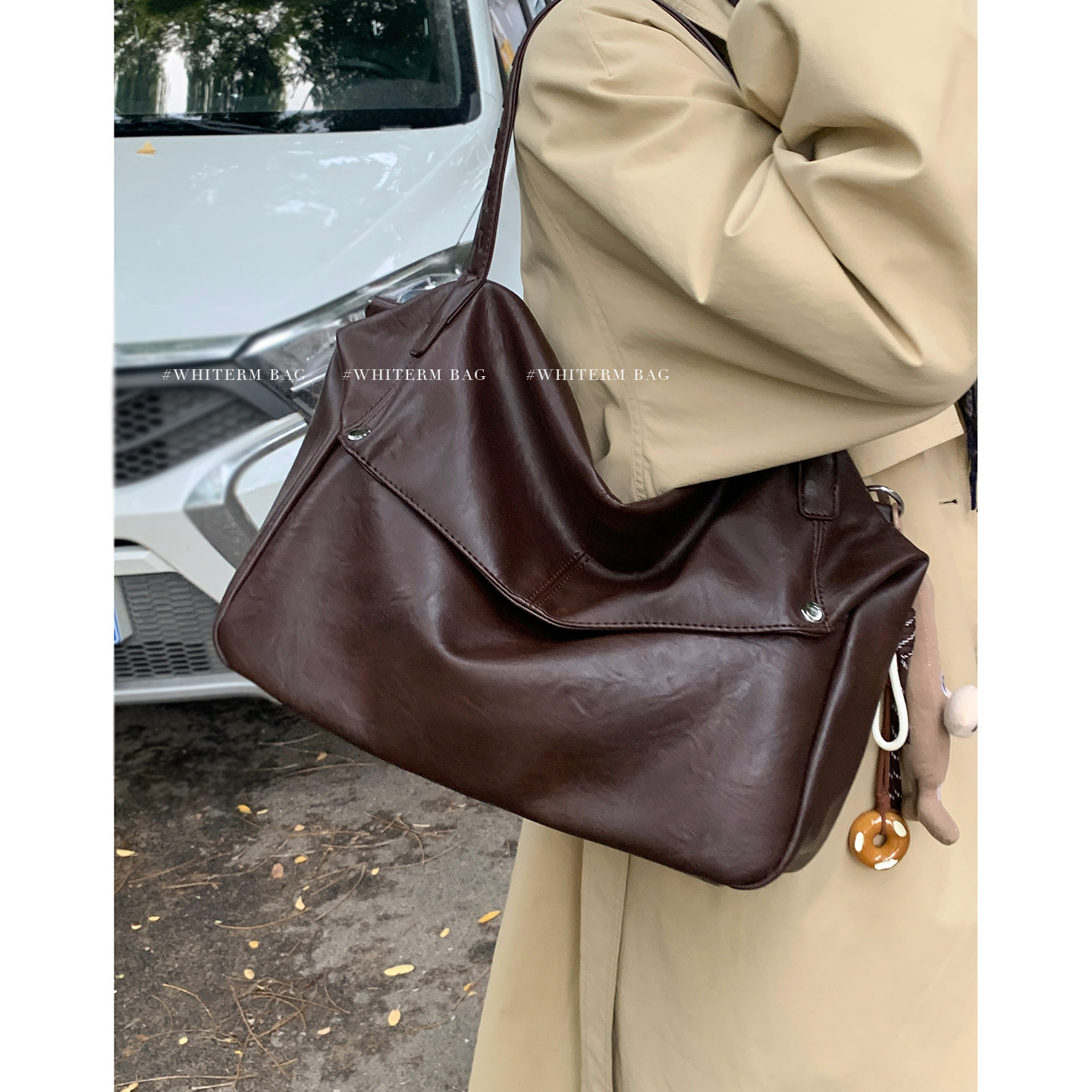 古着vintage包包女式2025新款秋冬复古大容量单肩包百搭通勤包