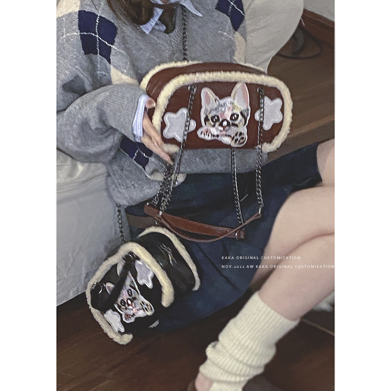 韩系小众包包女2023新款秋冬复古毛绒小方包可爱百搭链条斜挎包,箱包皮具/热销女包/男包,通用款女包,淘宝优惠券,粉丝福利购,淘宝优惠卷