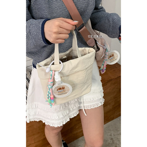 卡乐儿韩国尼龙布小托特包