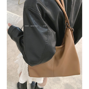韩版 潮时尚 托特包百搭大容量单肩包 复古双肩背包女包包2023新款