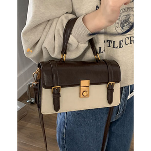 复古手提通勤包包女秋冬2024新款 韩国小方包多功能斜挎包 潮时尚