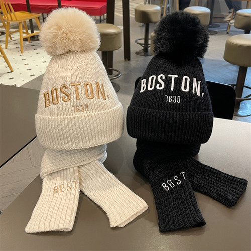 儿童秋冬纯棉内里保暖毛线帽