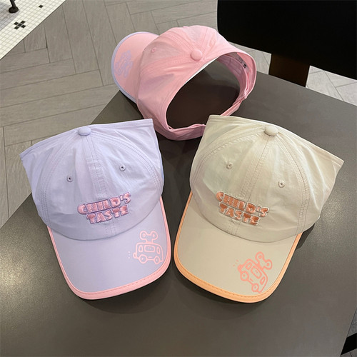 女童夏季透气遮阳空顶棒球帽