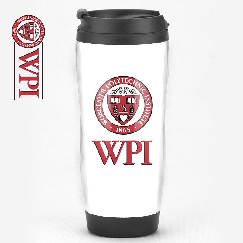 유명 학교 맞춤형 미국 WPI WORCESTER POLYTECHNIC INSTITUTE 물컵 졸업 유학생을위한 기념품 학사 컵