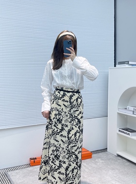 Ginger ale 2021/FW “花与叶” 古典中式风格 A字半身裙