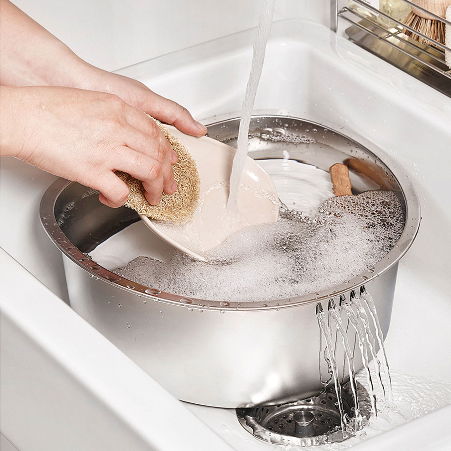 韩国直邮 无研磨剂304不锈钢洗碗盆 水槽式大容量洗菜盆 8L,餐饮具,洗菜盆/沥水篮/漏水筛,淘宝优惠券,粉丝福利购,淘宝优惠卷