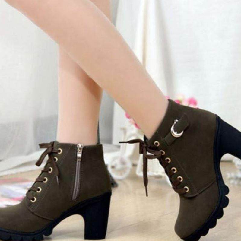 Martin boots high heels shoes women leather shoe girl boot T在類目 女鞋, 靴子中 - 來自Buy2taobao.com提供專業的淘寶代購服務