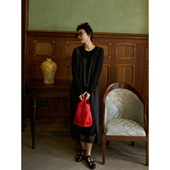 砂洗真丝背心裙 TOFOD 莫妮卡 拼蕾丝边真丝内搭百搭长裙