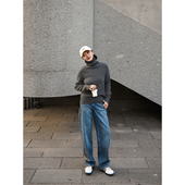 巴黎旧街 高端羊毛羽绒牛仔裤 调性香蕉裤 TOFOD 宽松阔腿长裤