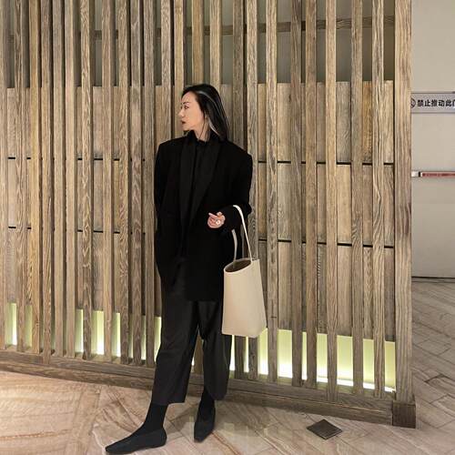 TOFOD 尖货 ROW真丝领襟 意大利精纺羊毛宽松调性西装外套